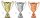 Moderner Champions-Pokal 13 cm hoch, mit Marmorsockel