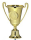 Moderner Champions-Pokal 13 cm hoch, mit Marmorsockel