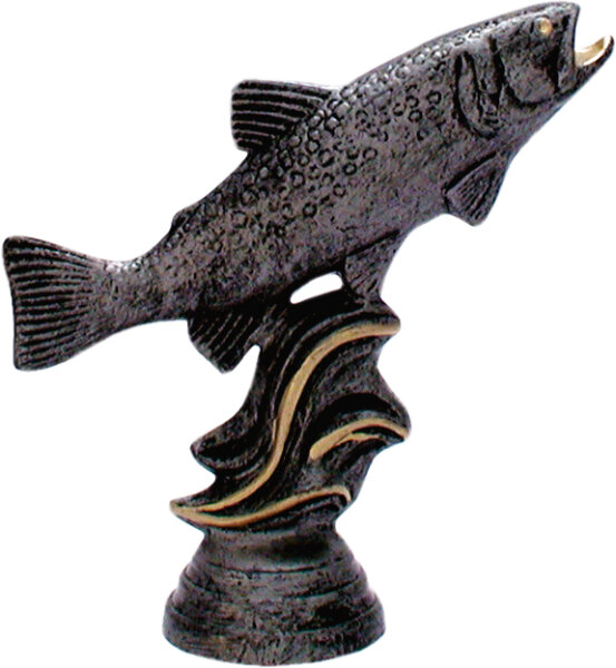 Angelfigur Forelle resin, 126 mm hoch