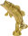 Angelfigur Barsch, gold, 166 mm hoch mit Sockel 65x20 mm