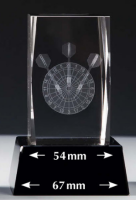 Kristallglas 3D Dart, 8,5 cm