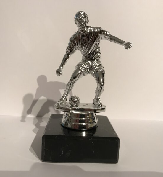 Herren-Fußballfigur, 11 cm Silber