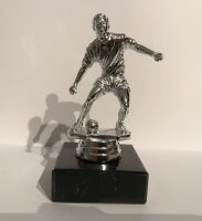Herren-Fußballfigur, 15,5 cm Silber