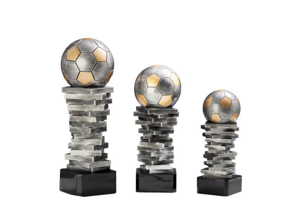 Fußball - Pokal, Resin, verschiedene Größen oder 3er Serie