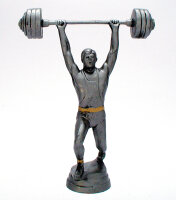 Gewichtheber-Figur, resin, 17,2 cm hoch mit Sockel