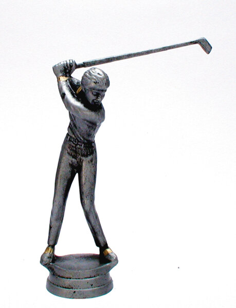 Golfspieler-Figur, resin, 13,6 cm hoch