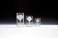 Kristallglas 3D Golf, mit Sockel 11 cm